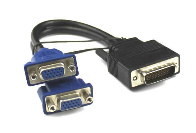 DMS59 59 Pin DVI Male to 2-Port VGA Female Video Splitter female usb wiring diagram 